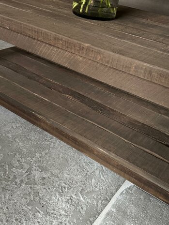 Salontafel Driftwood met onderblad  120x60cm A (afhalen)