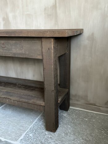 Sidetable met 2 lades en onderblad Driftwood A (afhalen)