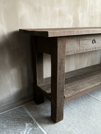 Sidetable met 2 lades en onderblad Driftwood A (afhalen)