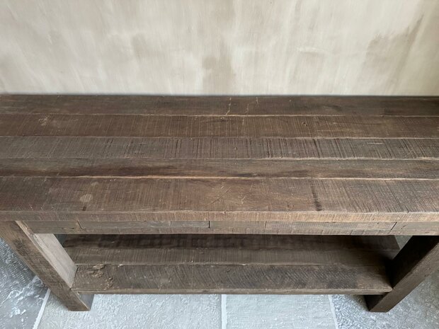 Sidetable met 2 lades en onderblad Driftwood A (afhalen)