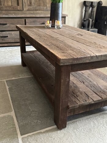 Salontafel Driftwood met onderblad 120x60cm B (afhalen)