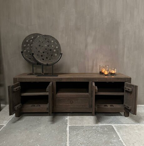 TV meubel | TV dressoir Driftwood  4 deuren en 1 lade 160cm (afhalen)