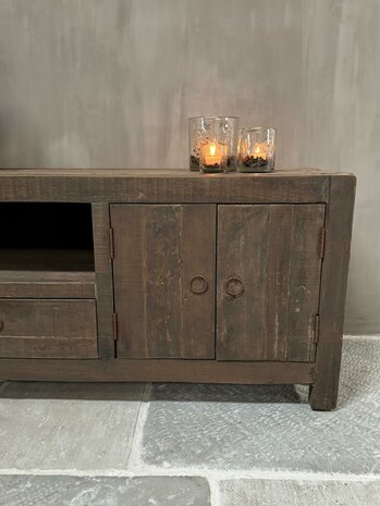 TV meubel | TV dressoir Driftwood  4 deuren en 1 lade 160cm (afhalen)
