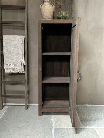 1 deurs kast| één deurs kast Driftwood  hoogte 140cm  A (afhalen)