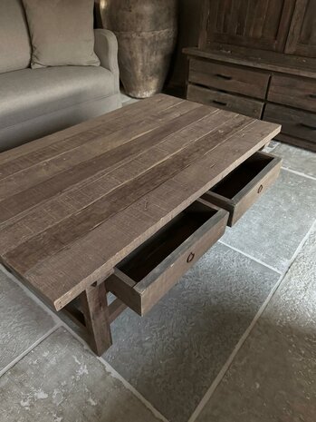 Salontafel Jenong Driftwood 2 lades (afhalen)