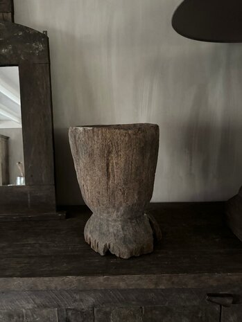 Houten vijzel Luksa A