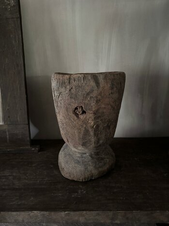 Houten vijzel Luksa A