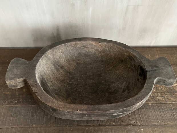Houten schaal Rina met handvaten Luksa (grootste)