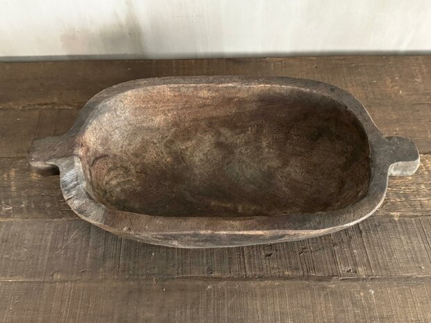 Houten schaal Lia met handvaten Luksa (kleinste)