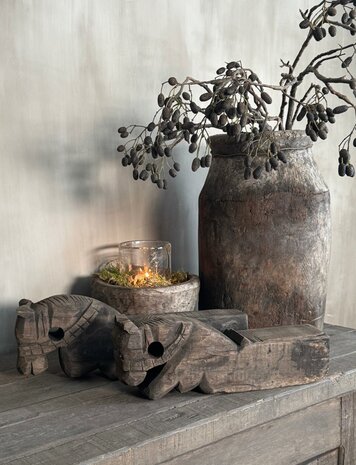 Authentieke houten paarden Aura Peeperkorn  A (set)