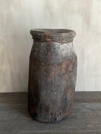 Authentieke houten pot Be- Uniq 