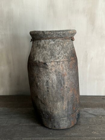 Authentieke houten pot Be- Uniq 