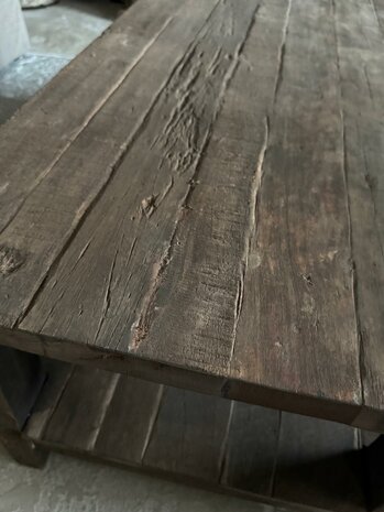 Salontafel Driftwood met onderblad  120x60cm C (afhalen)
