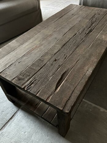 Salontafel Driftwood met onderblad  120x60cm C (afhalen)