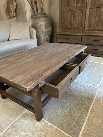 Salontafel Jenong Driftwood 2 lades D (afhalen)