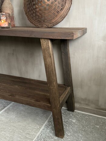 Sidetable met onderblad 115cm Driftwood 