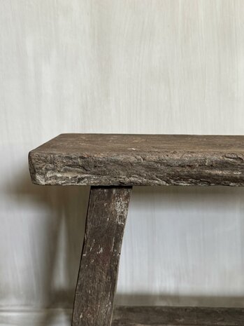 Oud houten bankje Old Barn 60cm