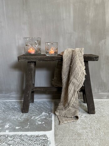 Oud houten bankje Old Barn 60cm