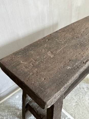 Oud houten bankje Old Barn 60cm