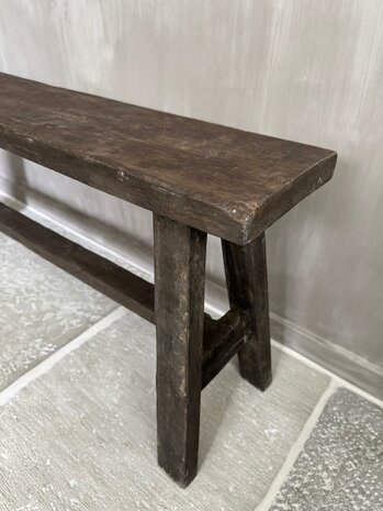 Oud houten bankje Old Barn 100cm