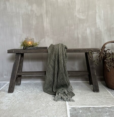 Oud houten bankje Old Barn 100cm