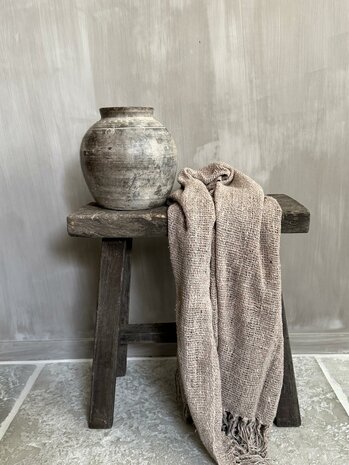 Oud houten kruk Old Barn 45cm A