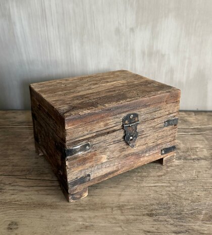 Houten kistje oud hout | Houten kistje truckwood  C small