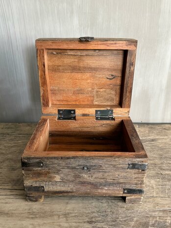 Houten kistje oud hout | Houten kistje truckwood  C small
