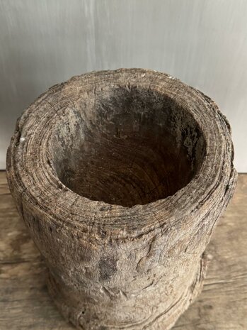 Houten vijzel klein