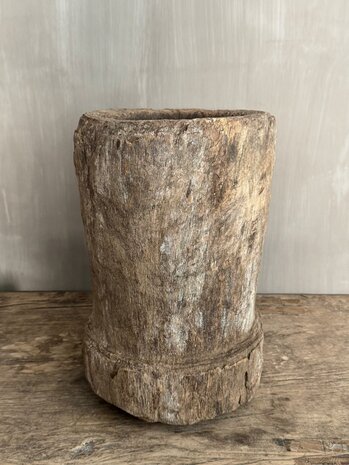 Houten vijzel klein