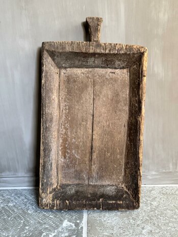 Houten schaal met handvat| houten bak met handvat 1
