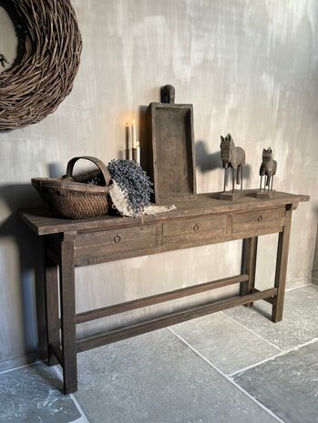 Sidetable Driftwood 3- lades 170cm  (afhalen)