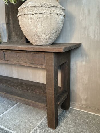 Sidetable met 2 lades en onderblad Driftwood B (afhalen)