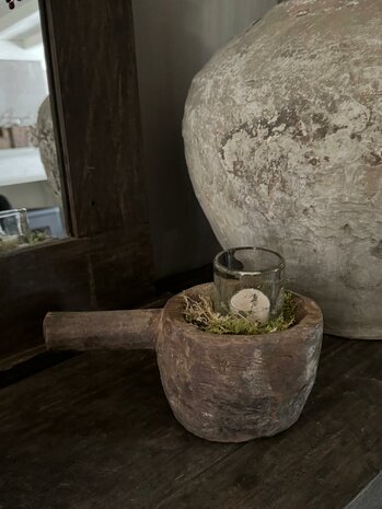 Houten vijzel met handvat Aura Peeperkorn 