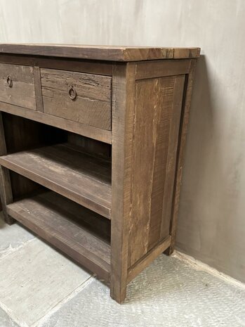 Sidetable driftwood 2 lades Kota 80cm B  (afhalen)