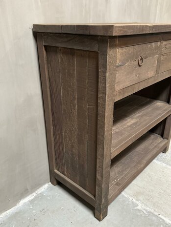 Sidetable driftwood 2 lades Kota 80cm B  (afhalen)