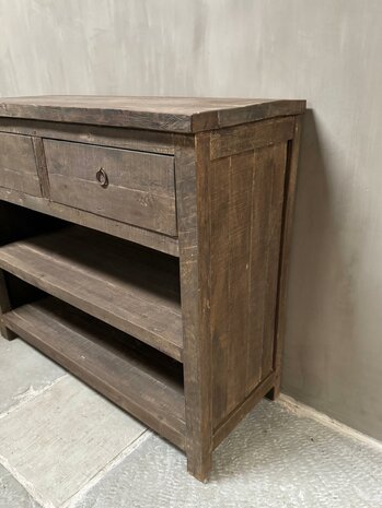 Sidetable driftwood 2 lades Kota 100cm B (afhalen)