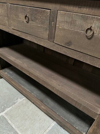 Sidetable Driftwood 3 lades Kota 120cm (afhalen)