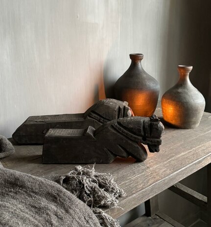 Authentieke houten paarden Aura Peeperkorn  C (set)