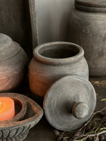 Houten pot met deksel Halima S