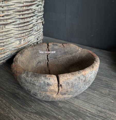Oud houten schaaltje Ba