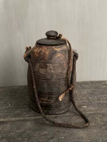 Nepalese kruik met deksel XS M5 (hoogte 17cm)