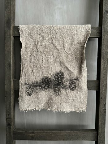 Shabby doek Dennenappel