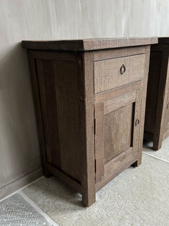Nachtkastjes Driftwood met lade en deur B (set) 