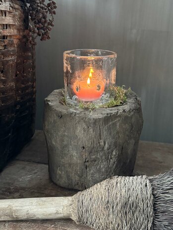 Wooden Ukhali | oude houten vijzel Aura Peeperkorn 