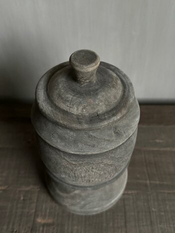 Houten pot met deksel Anwar Luksa