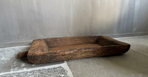 Houten schaal met handvat 5