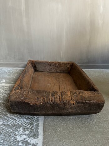 Houten schaal met handvat 5