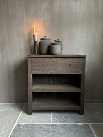 Sidetable driftwood 2 lades Kota 80cm C (afhalen)