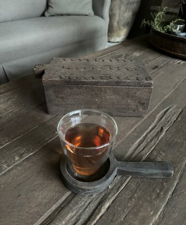 Oude houten spice box